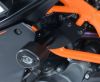 R&G CP0377BL Aero padací chrániče KTM RC 125/RC 200/RC 390 černé